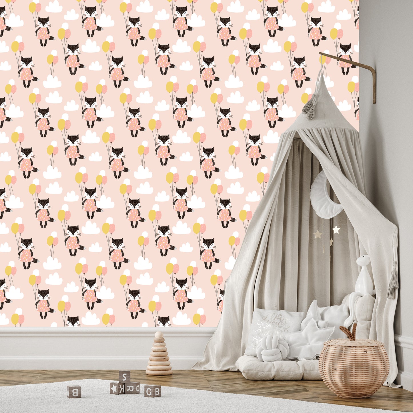 Wallpaper For Children - Cats Among Clouds