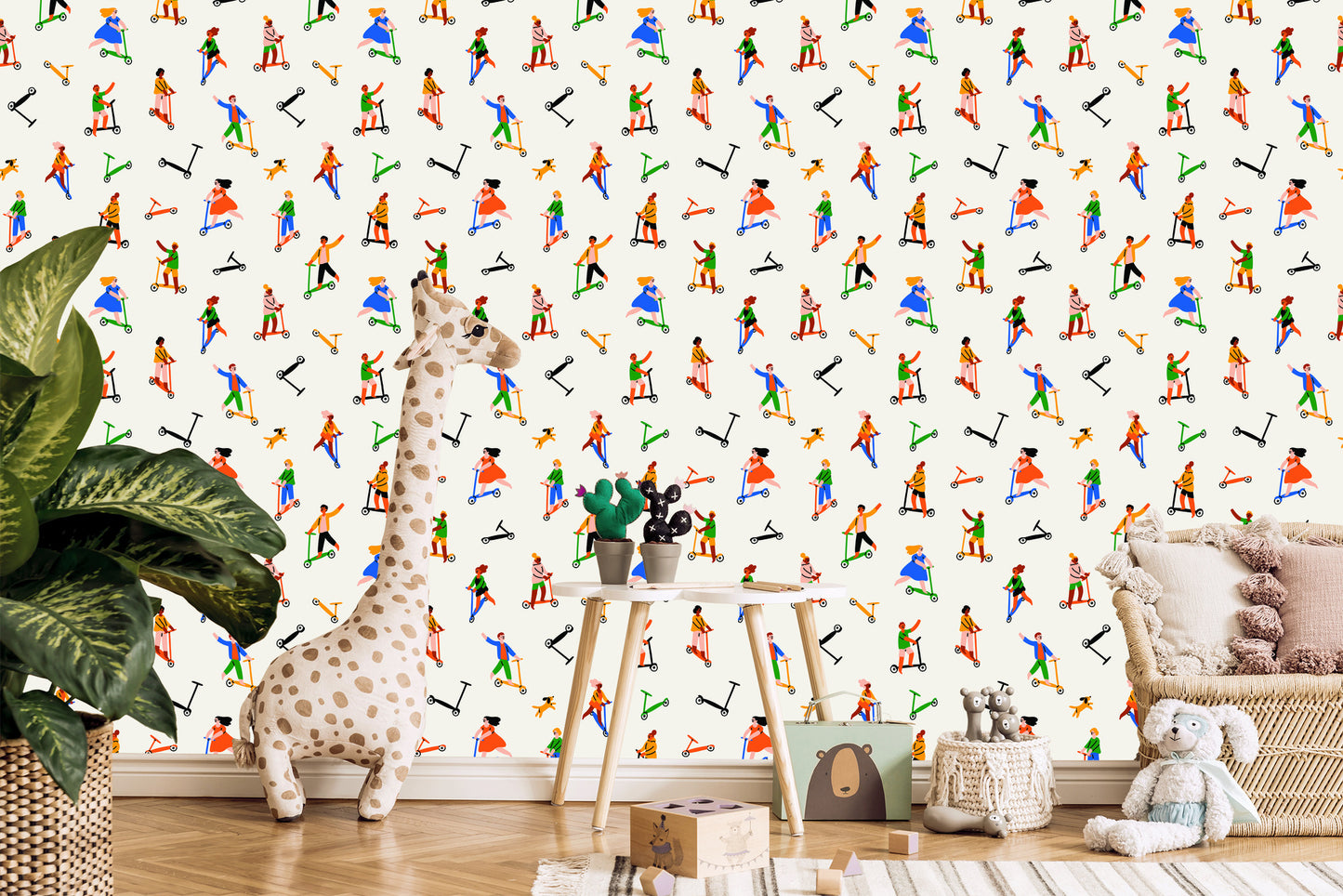 Wallpaper People On Scooters