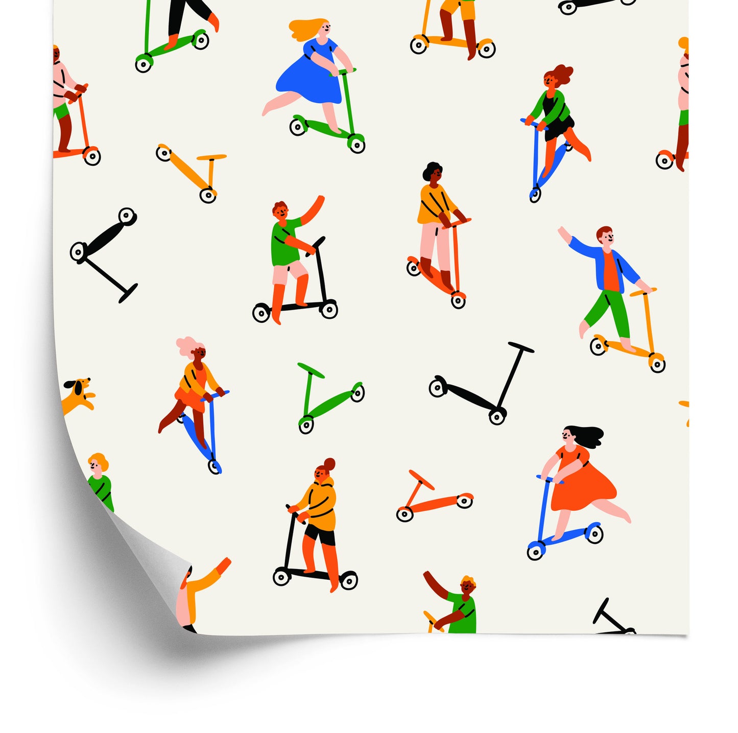Wallpaper People On Scooters