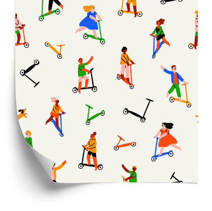 Wallpaper People On Scooters