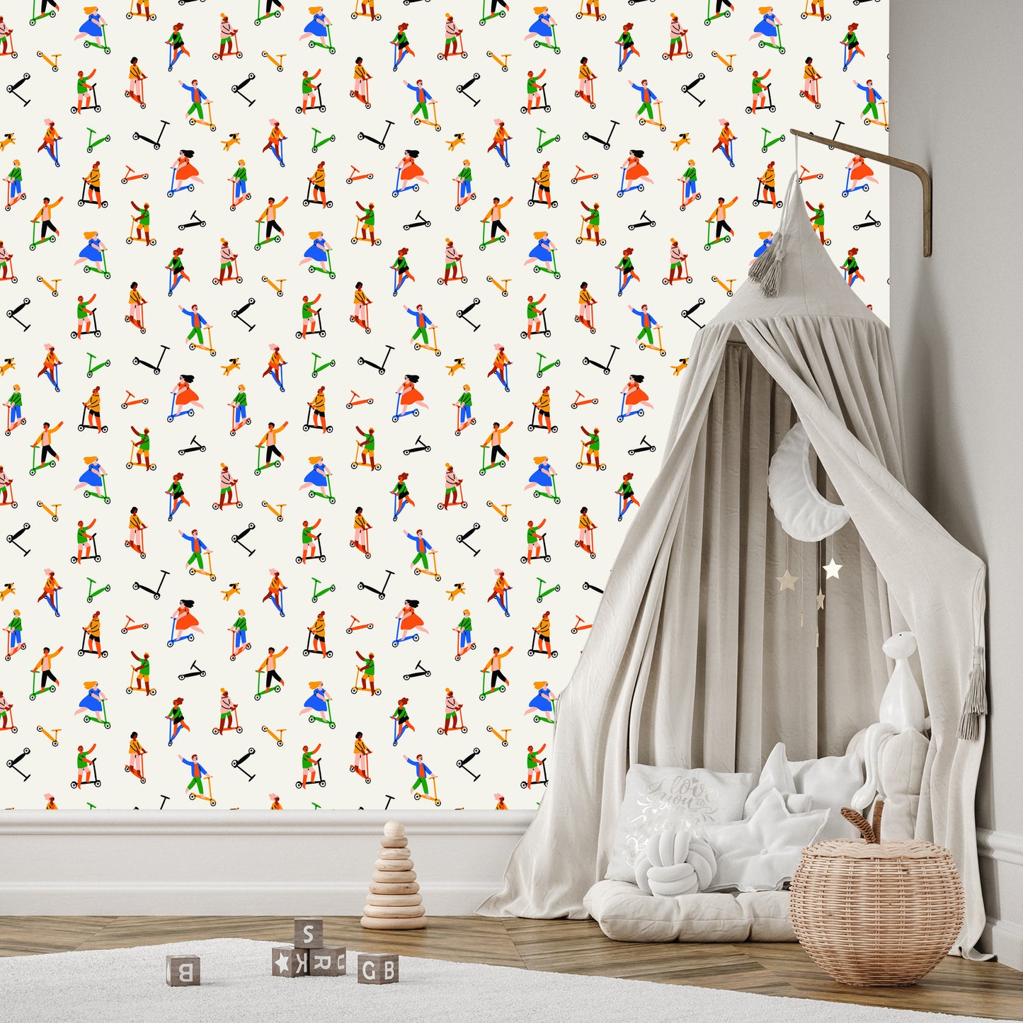 Wallpaper People On Scooters