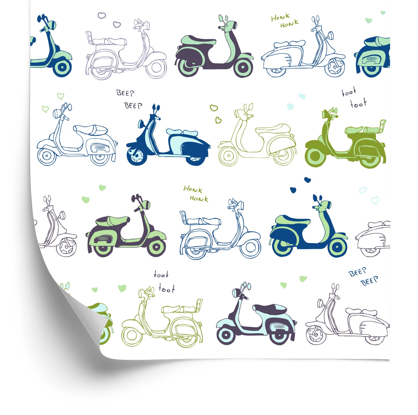 Wallpaper Retro Scooters