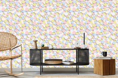 Wallpaper Colorful Circles - 3D Effect