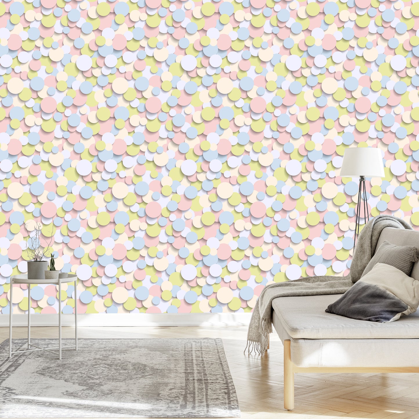 Wallpaper Colorful Circles - 3D Effect