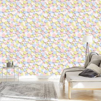Wallpaper Colorful Circles - 3D Effect
