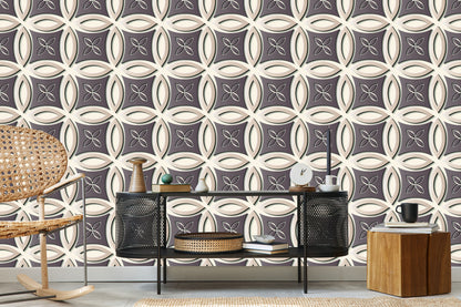 Wallpaper Decorative Retro Pattern - 3D Effect