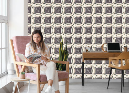 Wallpaper Decorative Retro Pattern - 3D Effect