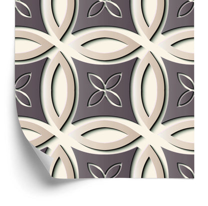 Wallpaper Decorative Retro Pattern - 3D Effect