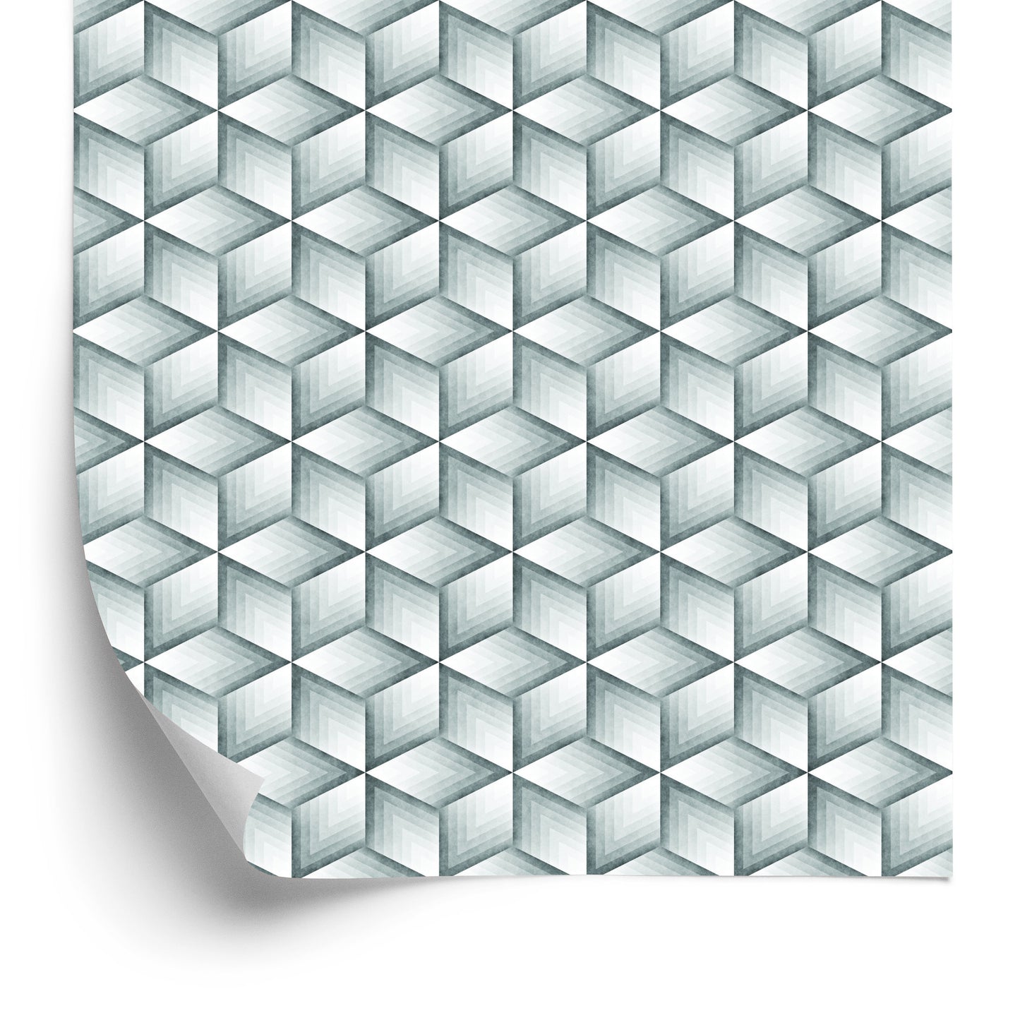Wallpaper Gray Cubes - 3D Effect