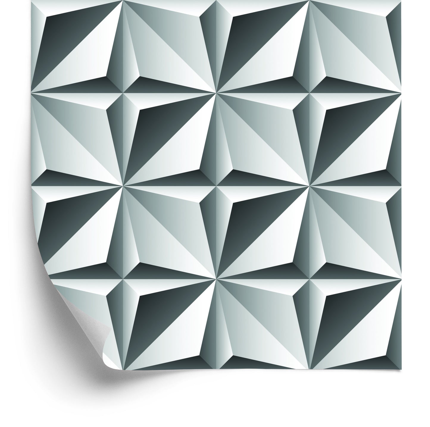 Wallpaper Optical 3D Geometric Figures For Living Room