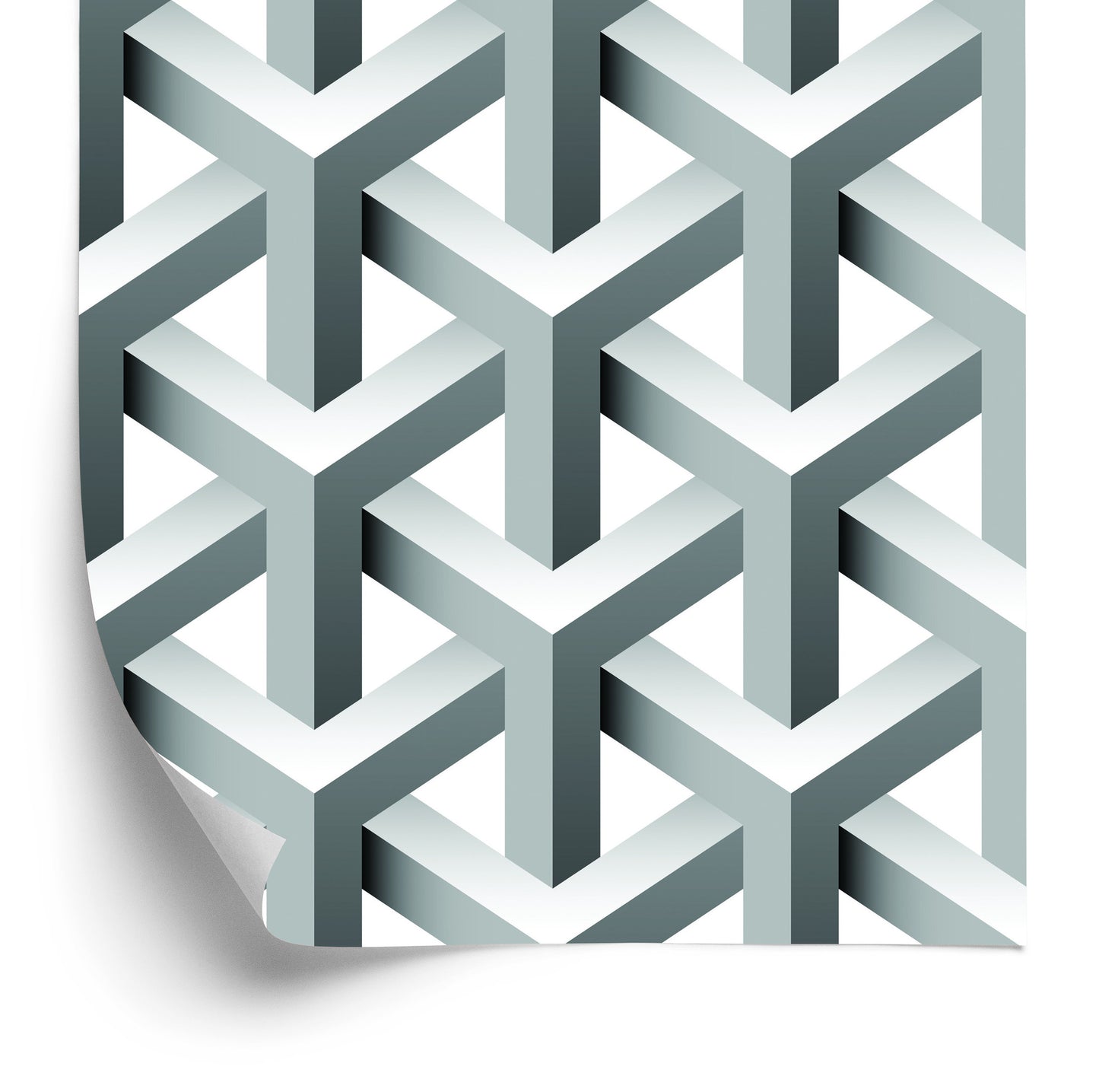 Wallpaper Geometric 3D Effect With Depth For The Living Room