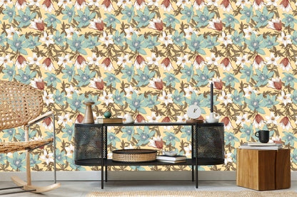 Wallpaper Stylish Colorful Flowers