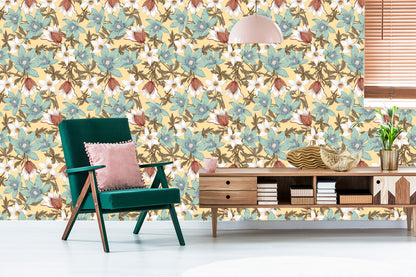 Wallpaper Stylish Colorful Flowers