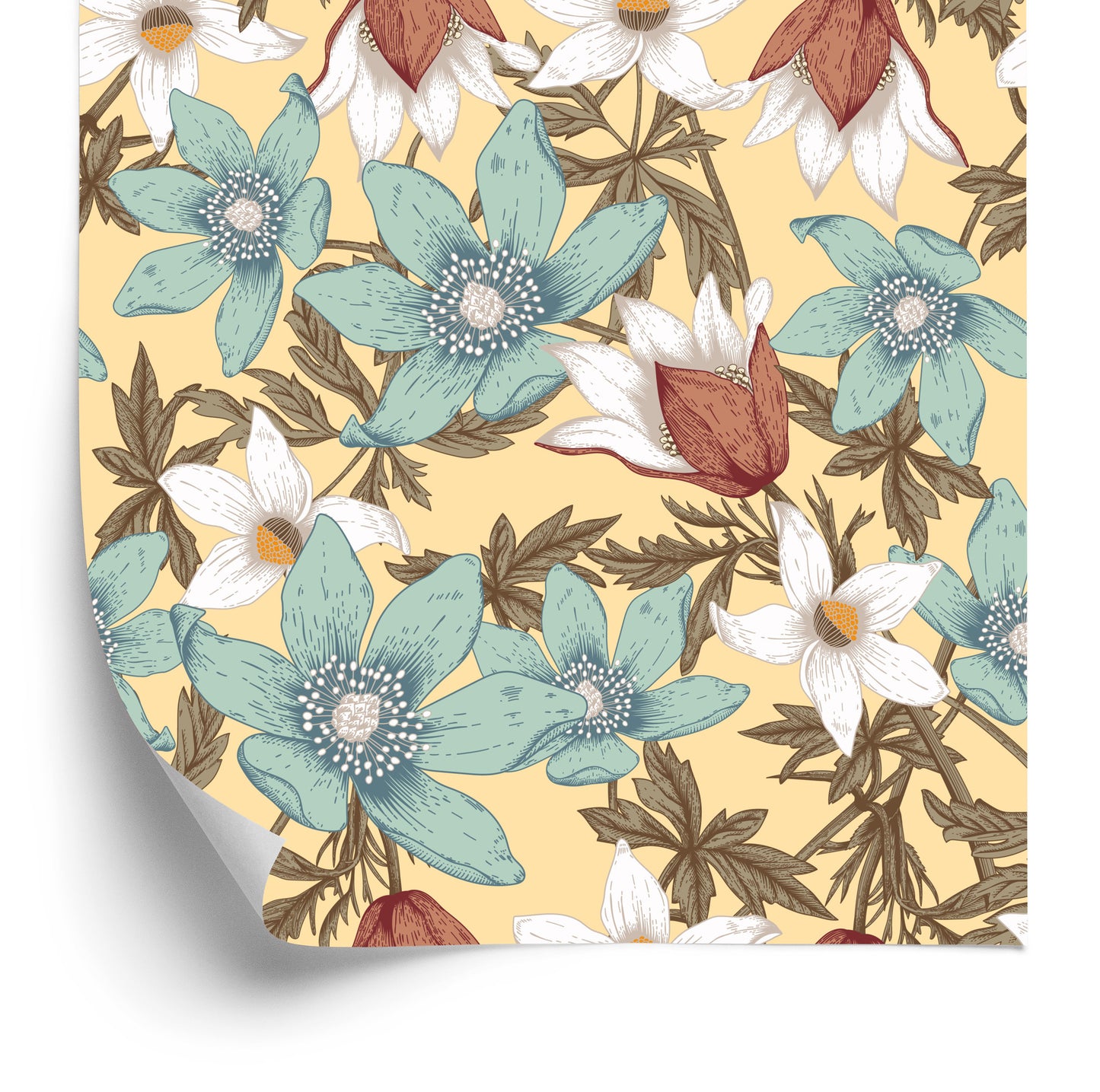 Wallpaper Stylish Colorful Flowers