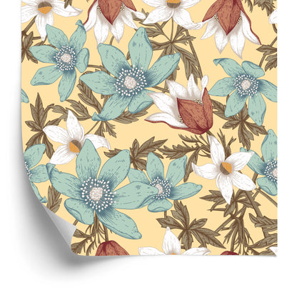 Wallpaper Stylish Colorful Flowers