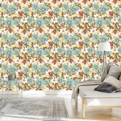 Wallpaper Stylish Colorful Flowers