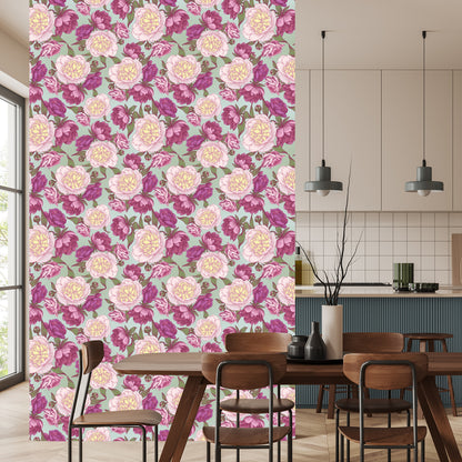 Wallpaper Beautiful Peonies In Shades Of Pink