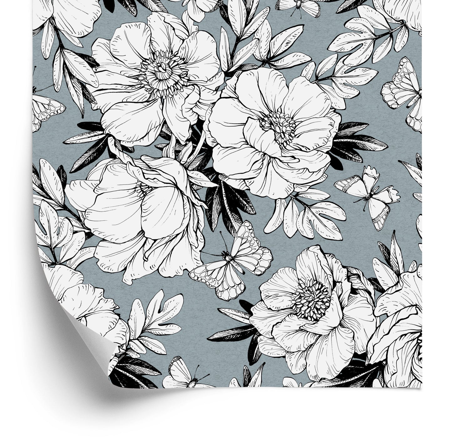 Wallpaper Stylish Peony Flowers