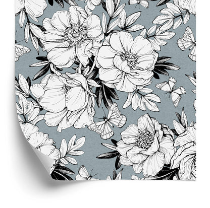 Wallpaper Stylish Peony Flowers
