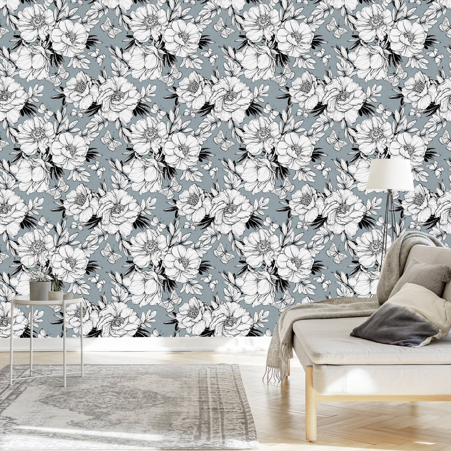 Wallpaper Stylish Peony Flowers
