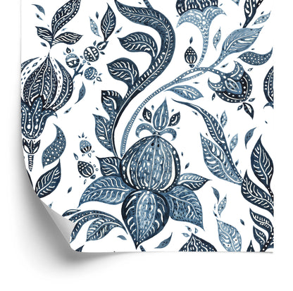Wallpaper Abstract Flowers Painted With Watercolors