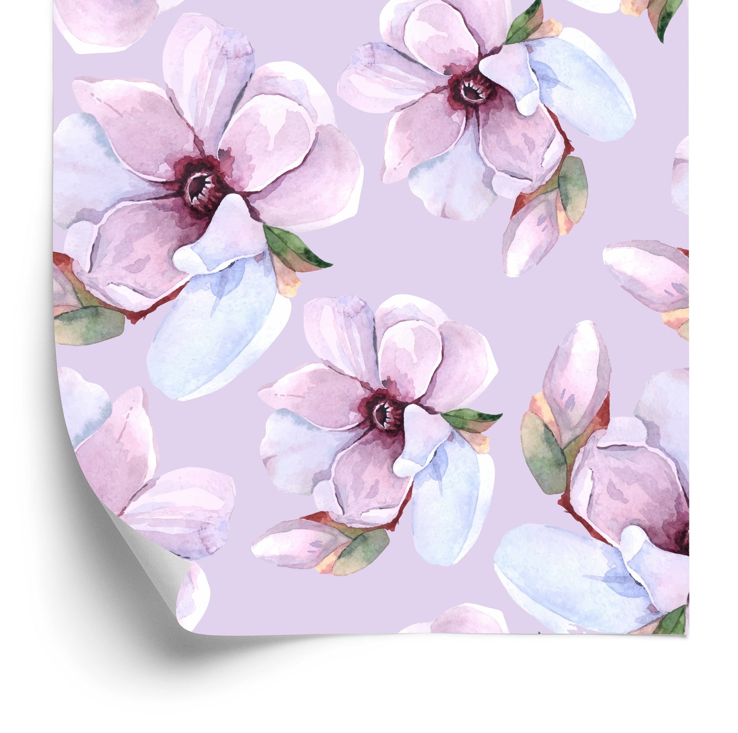 Wallpaper Beautiful Flowers Painted With Watercolors