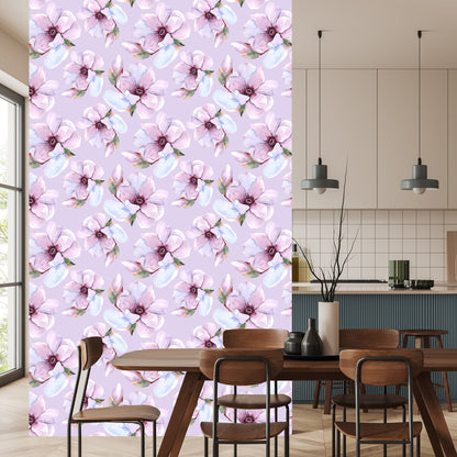 Wallpaper Beautiful Flowers Painted With Watercolors