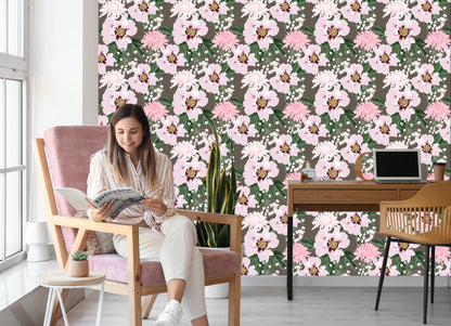 Wallpaper Beautiful Chrysanthemums And Peonies