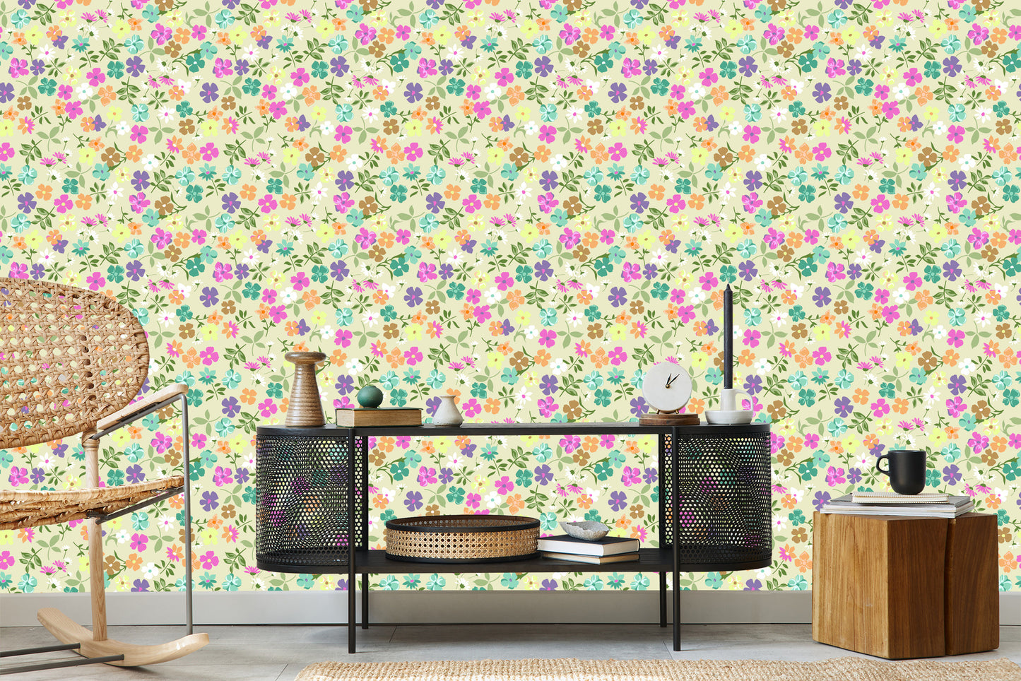 Wallpaper Delicate Floral Pattern