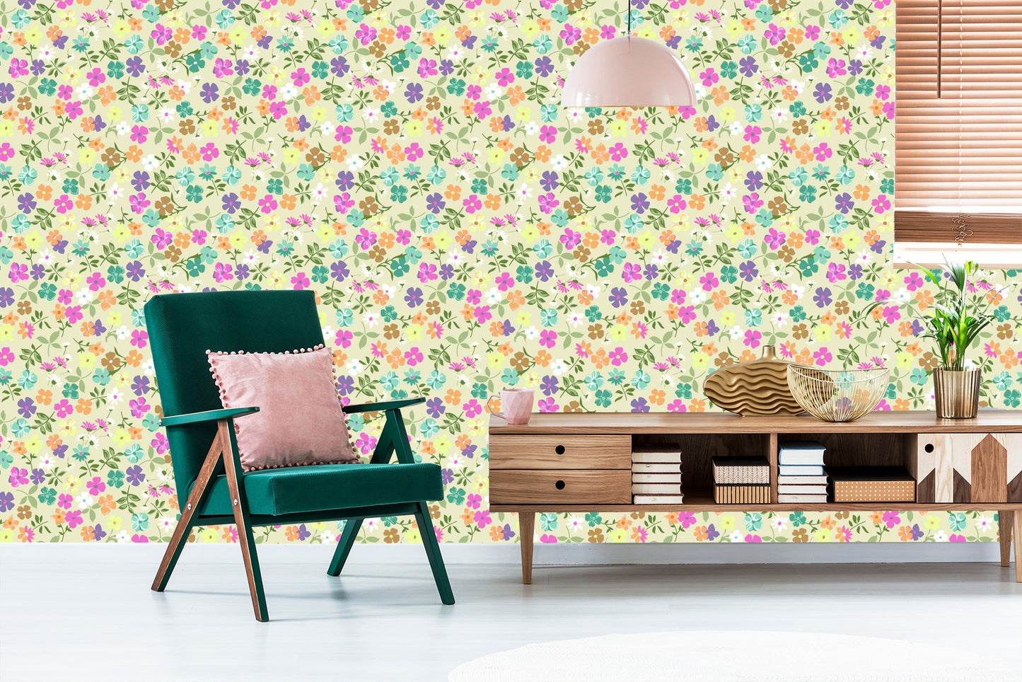 Wallpaper Delicate Floral Pattern