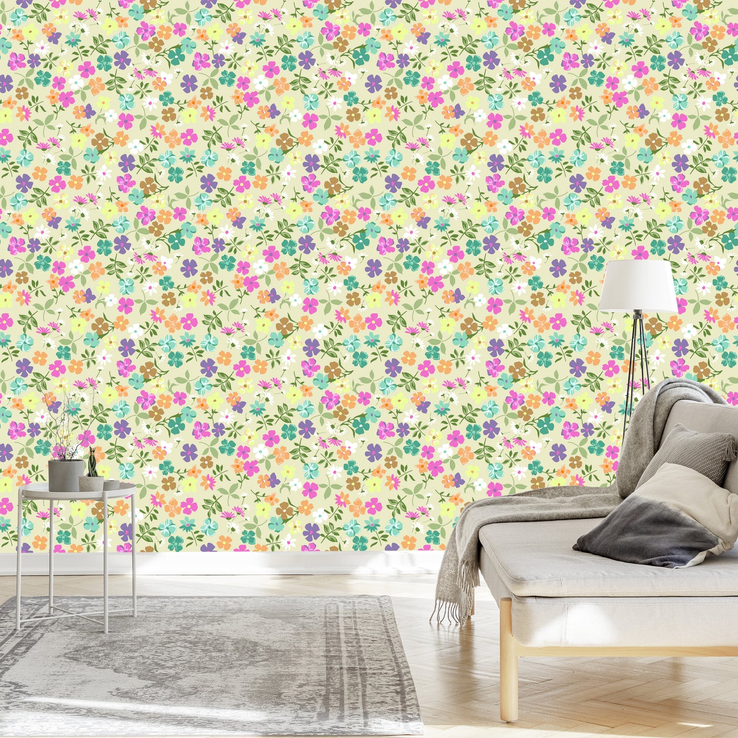 Wallpaper Delicate Floral Pattern