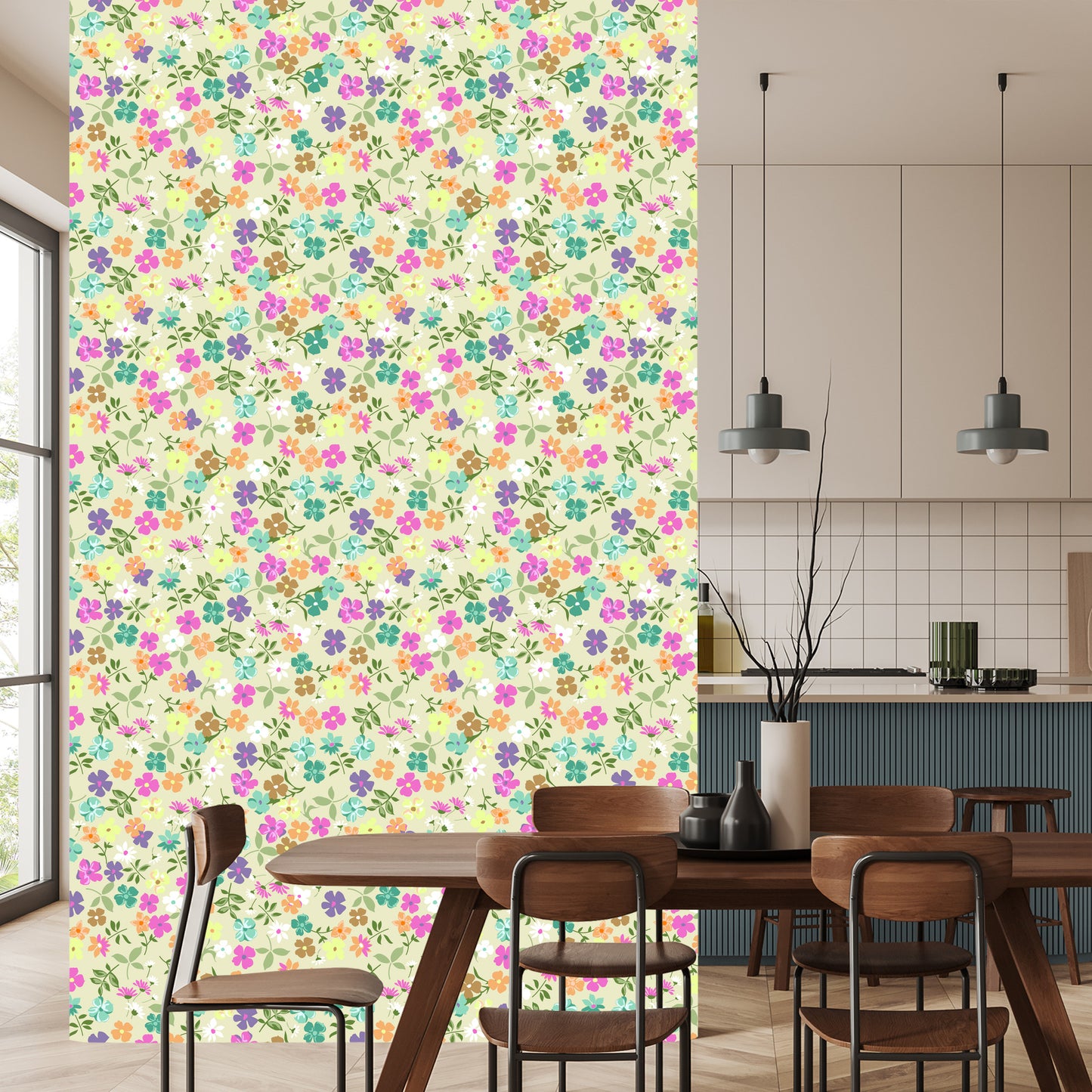 Wallpaper Delicate Floral Pattern