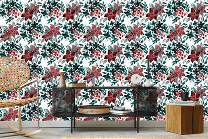 Wallpaper Beautiful Flowers Painted With Watercolors