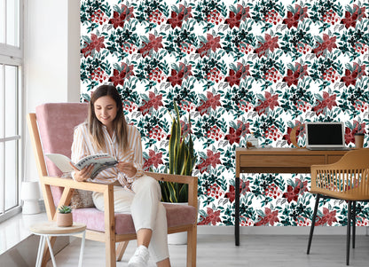 Wallpaper Beautiful Flowers Painted With Watercolors