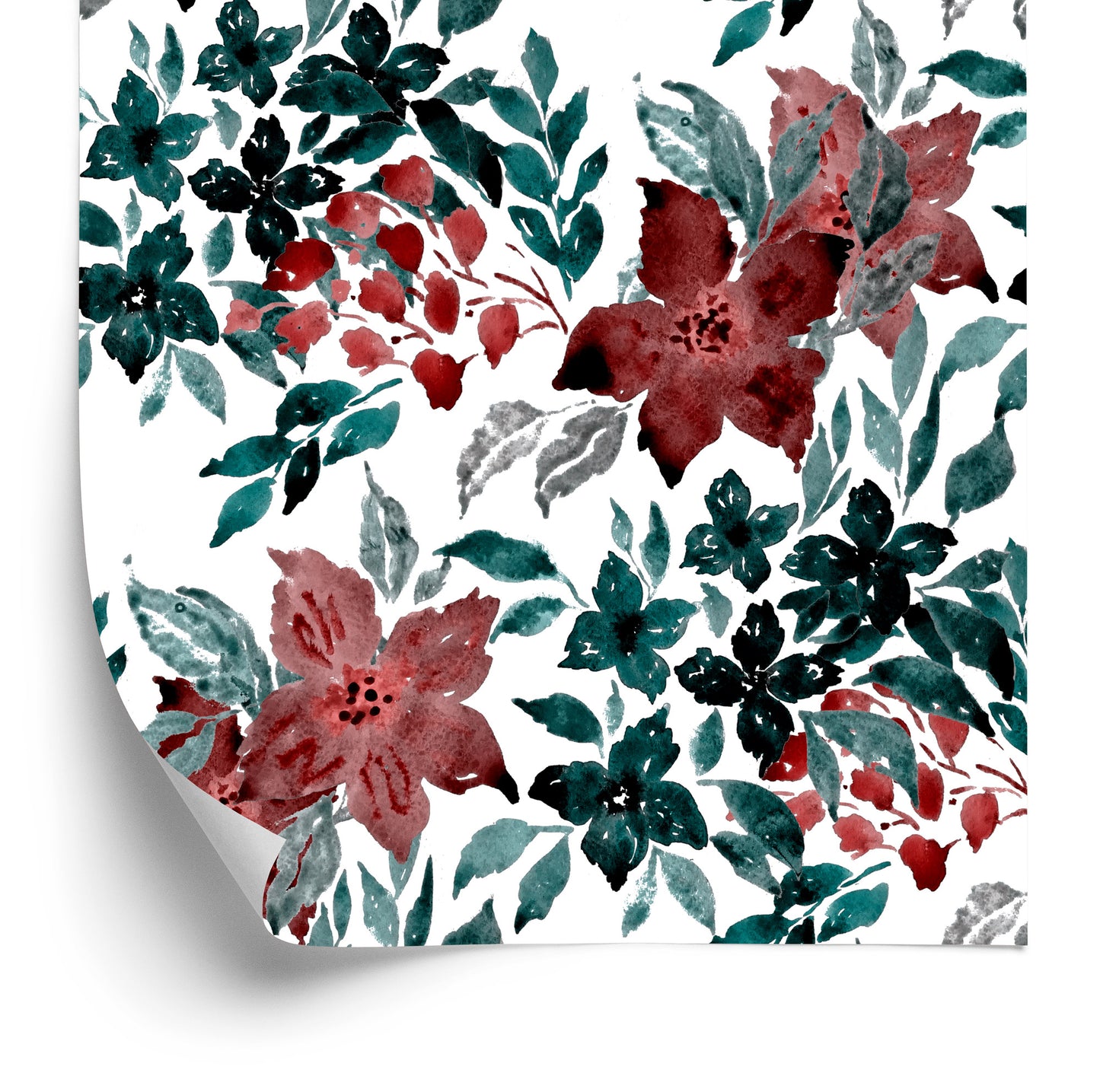 Wallpaper Beautiful Flowers Painted With Watercolors