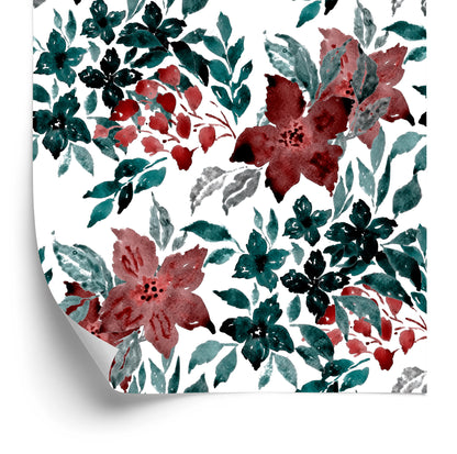 Wallpaper Beautiful Flowers Painted With Watercolors