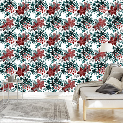 Wallpaper Beautiful Flowers Painted With Watercolors