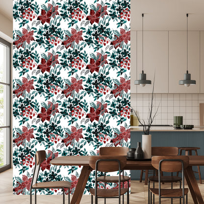 Wallpaper Beautiful Flowers Painted With Watercolors
