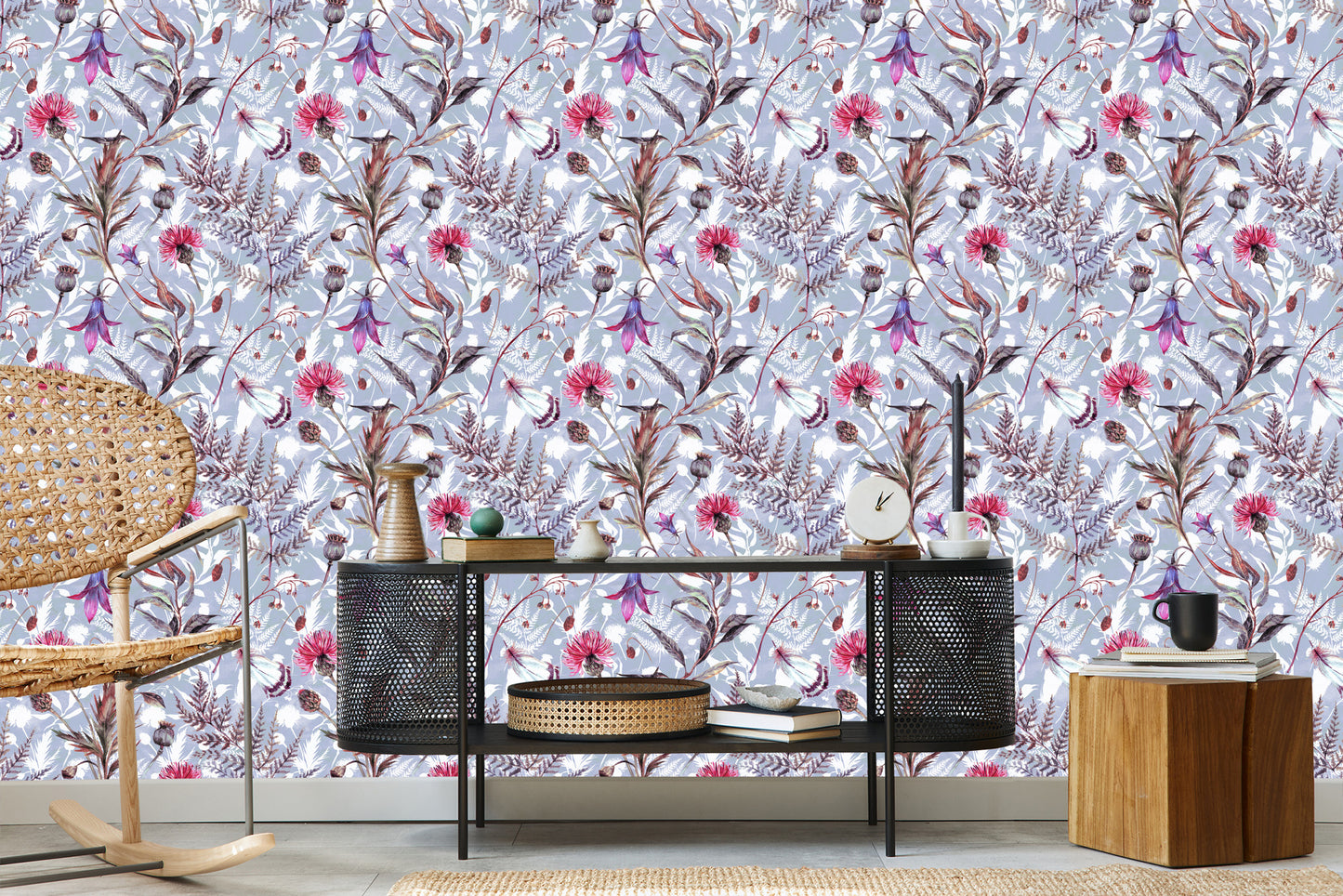Wallpaper Watercolor Wildflowers