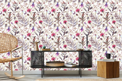 Wallpaper Watercolor Wildflowers