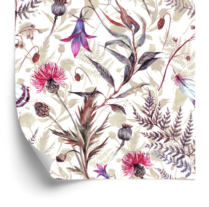 Wallpaper Watercolor Wildflowers