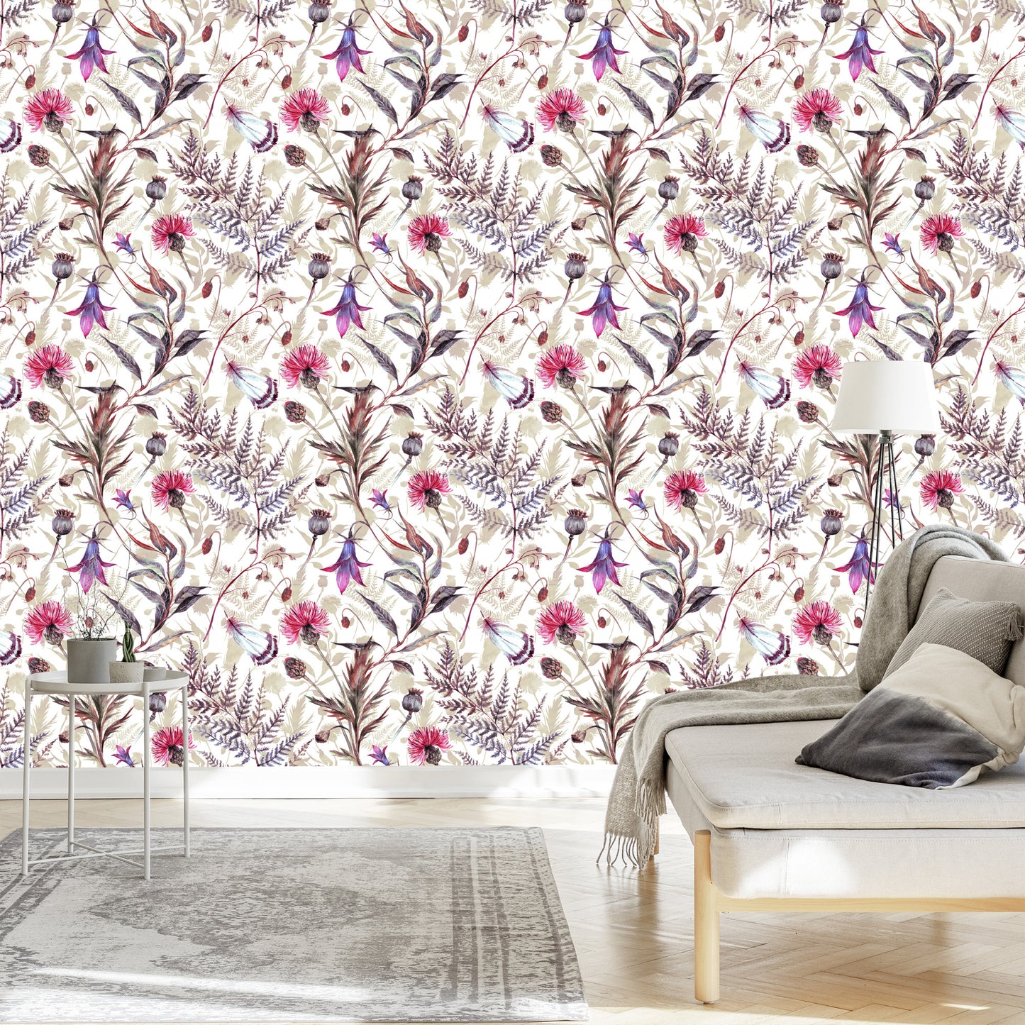 Wallpaper Watercolor Wildflowers
