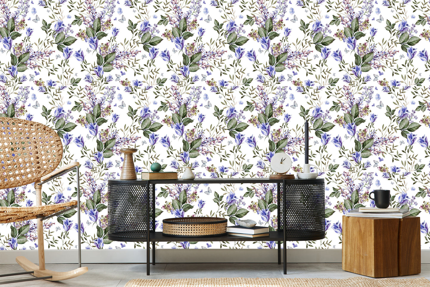Wallpaper Butterflies Among Lavender