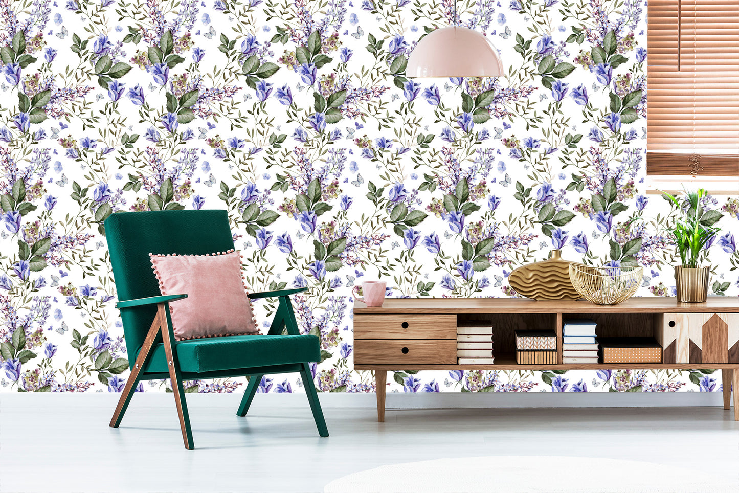 Wallpaper Butterflies Among Lavender