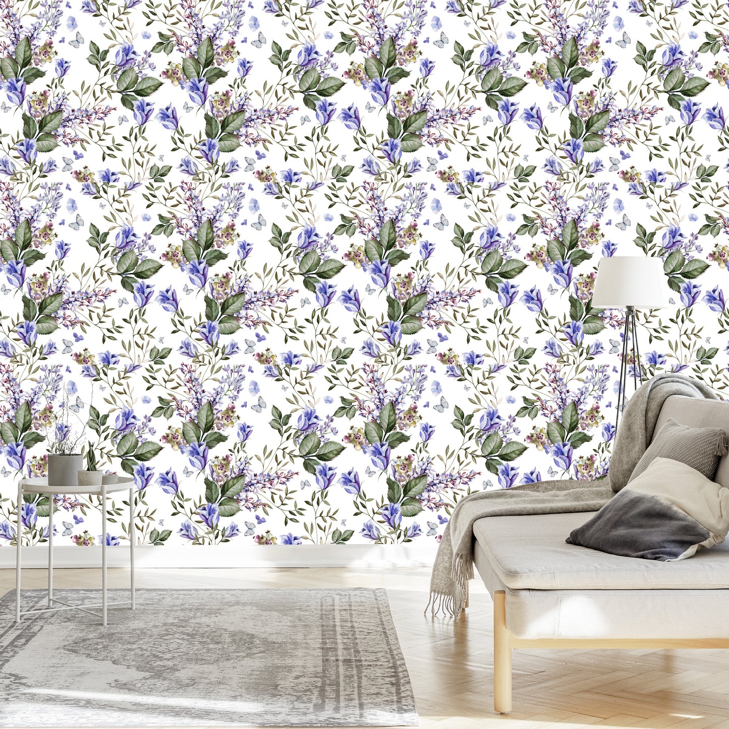 Wallpaper Butterflies Among Lavender