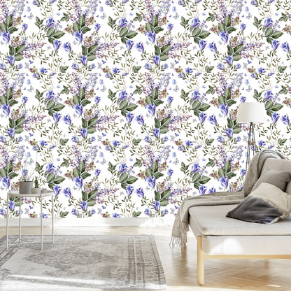 Wallpaper Butterflies Among Lavender