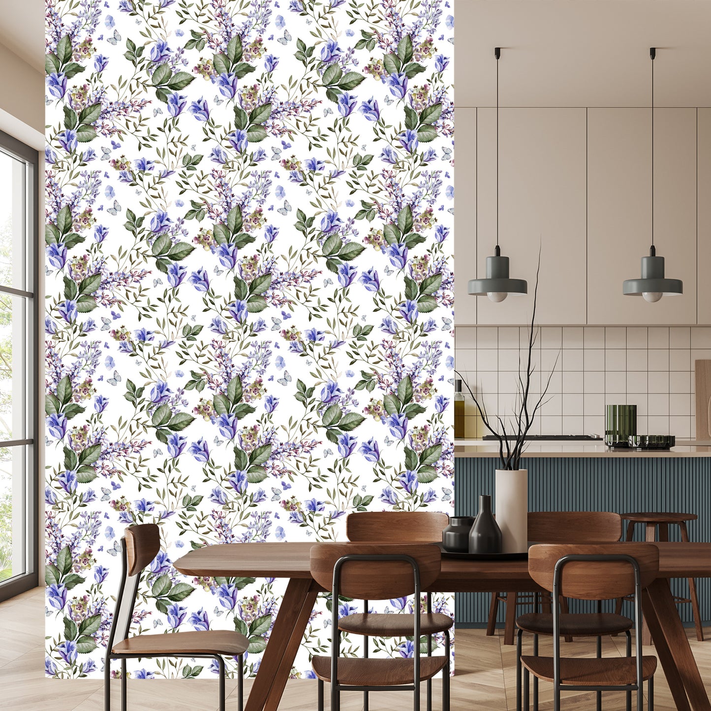 Wallpaper Butterflies Among Lavender