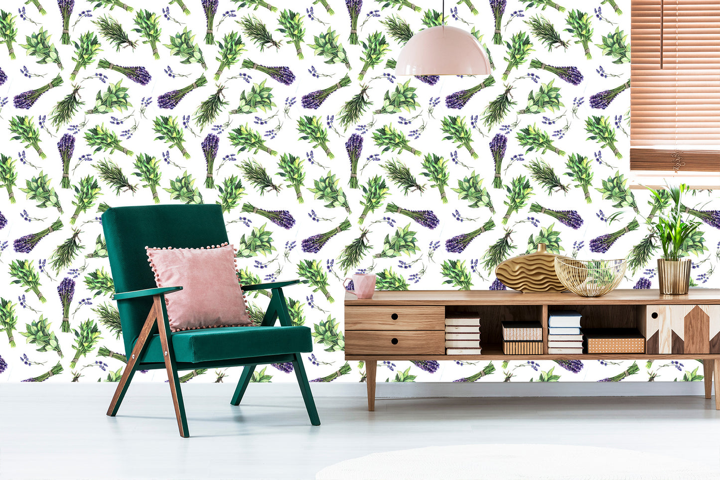 Wallpaper Lavender Herbs