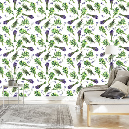 Wallpaper Lavender Herbs