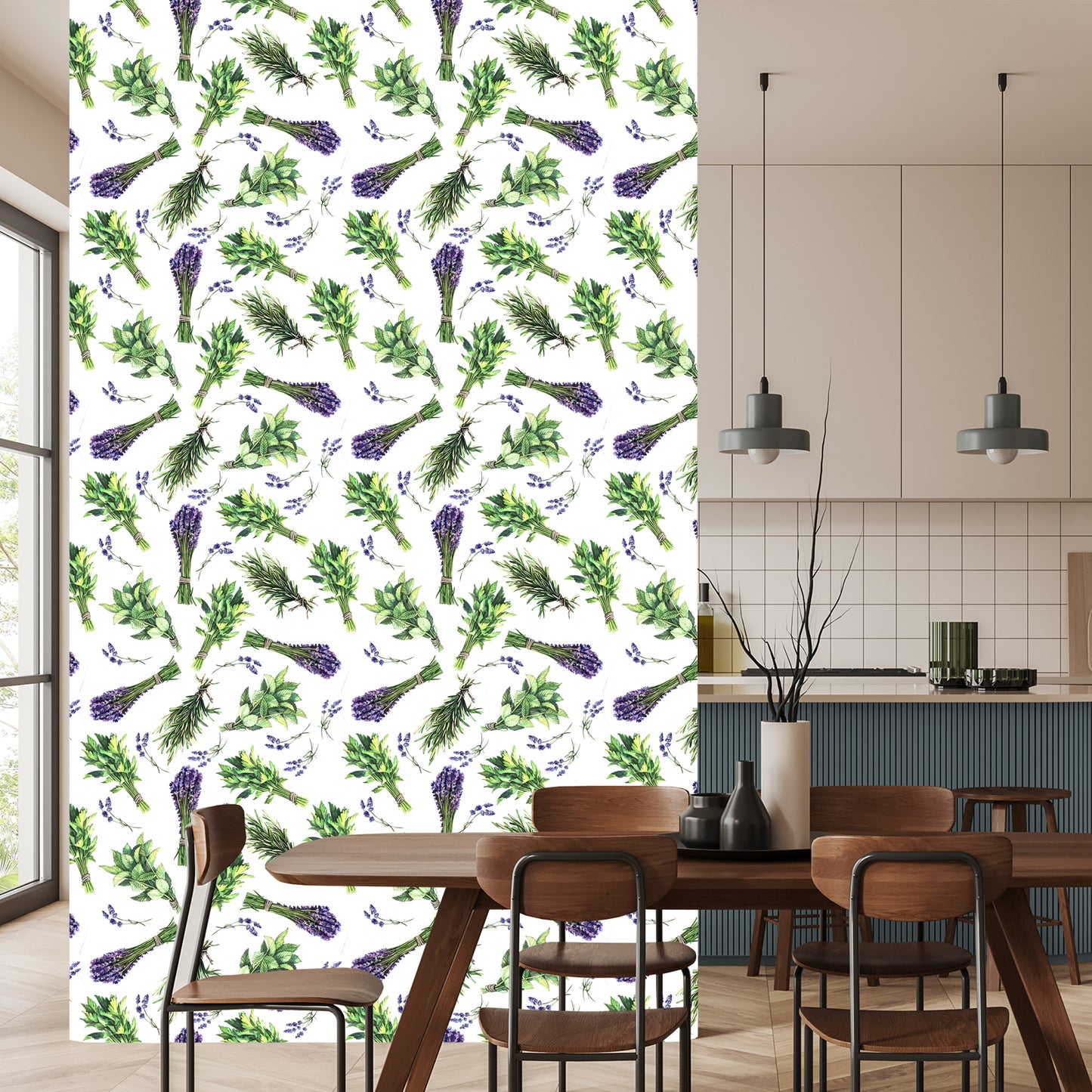 Wallpaper Lavender Herbs